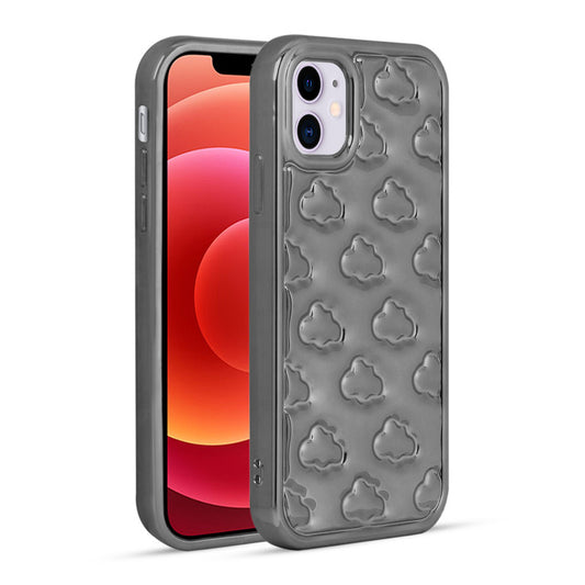 3D Cute Cloud Pattern Back Cover for Apple iPhone 12