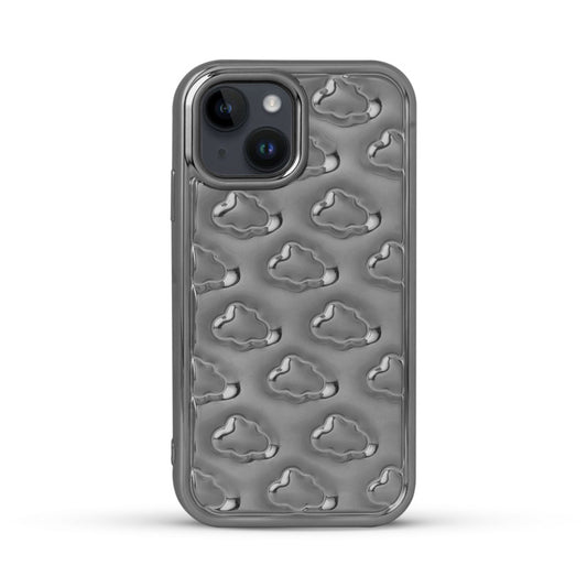 3D Cute Cloud Pattern Back Cover for Apple iPhone 15 Plus