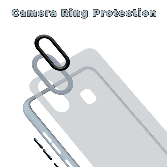 Translucent Matte with Shiny Camera Ring Back Cover for Vivo Y93