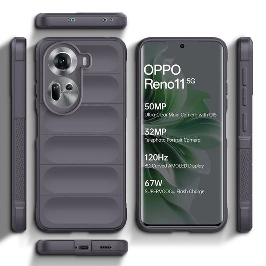 Liquid Silicone Comfort Grip Soft Touch Matte TPU Case for Oppo Reno 11 5G