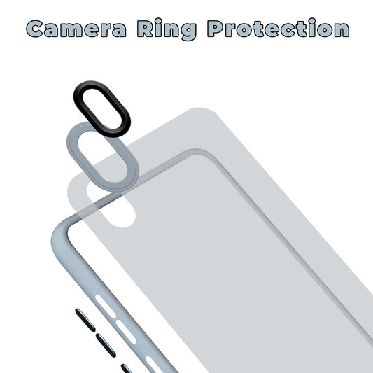 Translucent Matte with Shiny Camera Ring Back Cover for Vivo V11 Pro