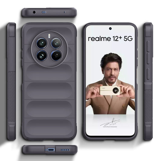 Liquid Silicone Comfort Grip Soft Touch Matte TPU Case for Realme 12 Plus 5G