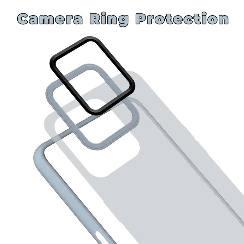 Translucent Matte with Shiny Camera Ring Back Cover for Realme C35