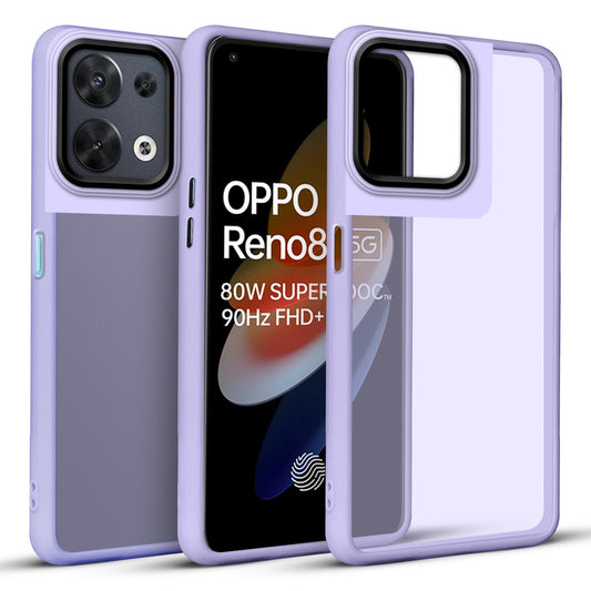 Translucent Matte with Shiny Camera Ring Back Cover for Oppo Reno 8 5G