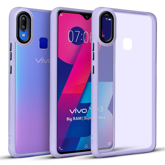 Translucent Matte with Shiny Camera Ring Back Cover for Vivo Y93