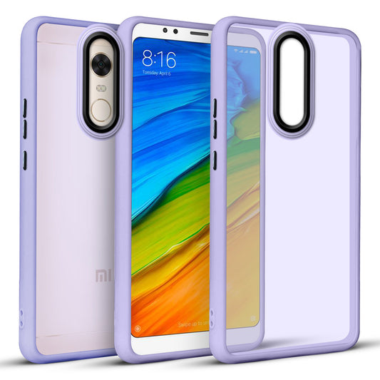 Translucent Matte with Shiny Camera Ring Back Cover for Redmi Note 5