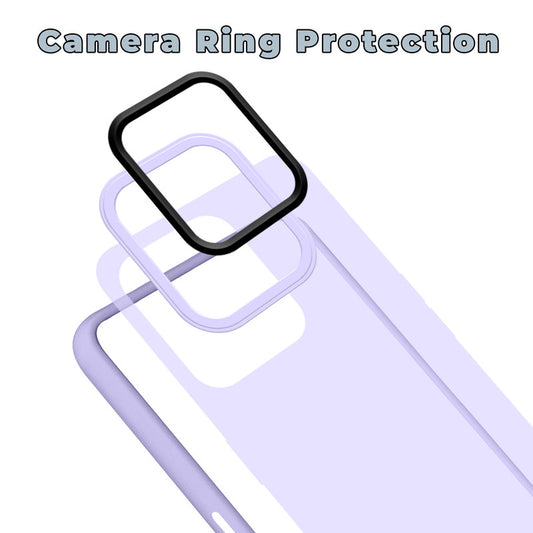 Translucent Matte with Shiny Camera Ring Back Cover for Oppo Reno 8 5G