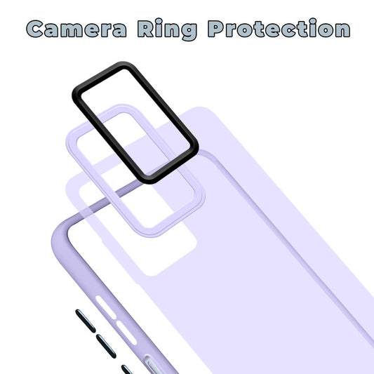 Translucent Matte with Shiny Camera Ring Back Cover for Samsung M13 4G