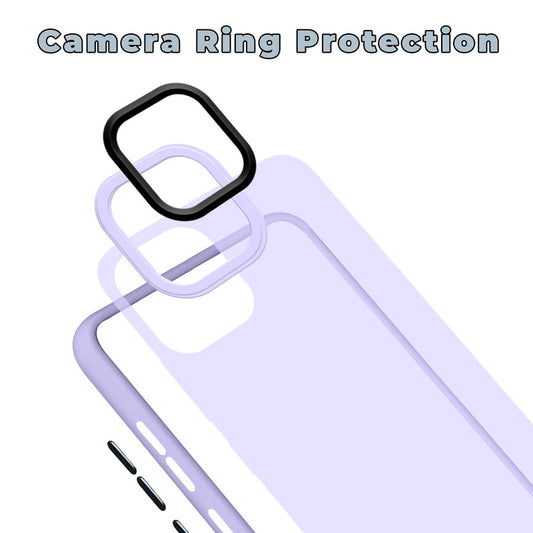 Translucent Matte with Shiny Camera Ring Back Cover for Samsung A04e