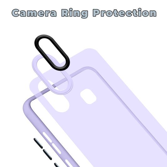 Translucent Matte with Shiny Camera Ring Back Cover for Vivo Y93