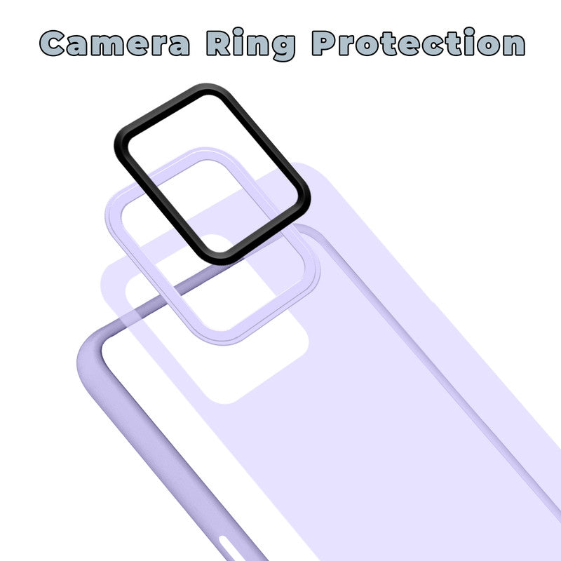 Translucent Matte with Shiny Camera Ring Back Cover for Realme C35