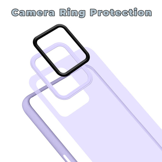 Translucent Matte with Shiny Camera Ring Back Cover for Realme C35