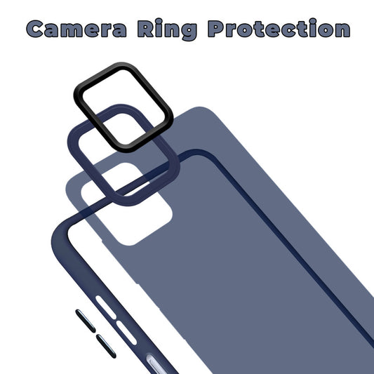 Translucent Matte with Shiny Camera Ring Back Cover for Samsung M13 5G