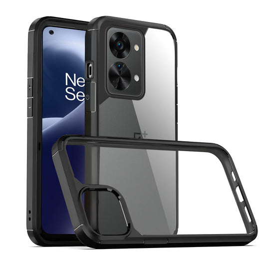 Metal Camera Frame Clear Phone Case for OnePlus Nord 2T 5G Back Cover –