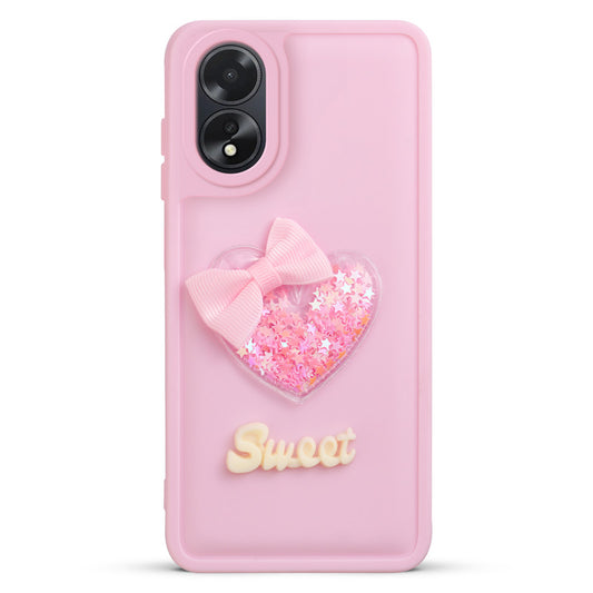 Bow Heart Cute Phone Back Cover for Oppo A18