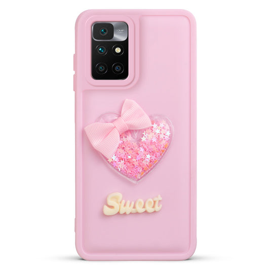 Bow Heart Cute Phone Back Cover for Redmi 10 Prime