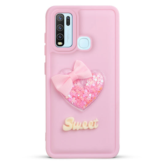 Bow Heart Cute Phone Back Cover for Vivo Y50