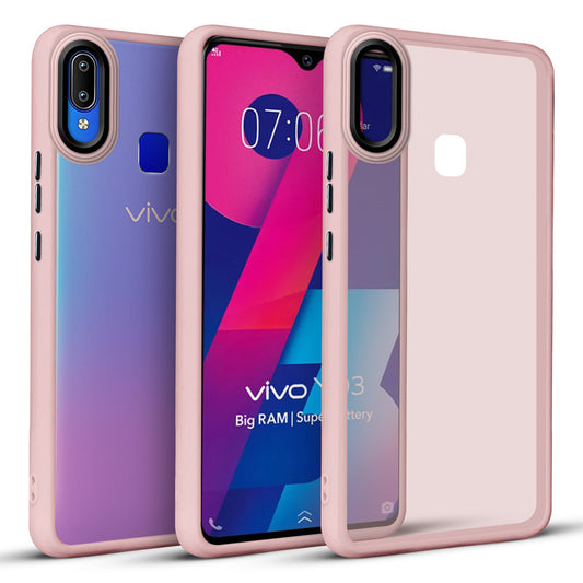 Translucent Matte with Shiny Camera Ring Back Cover for Vivo Y93