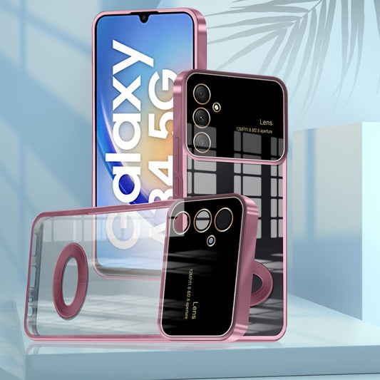Clear Logo Cut Case with Raised Camera Guard for Samsung A34 5G