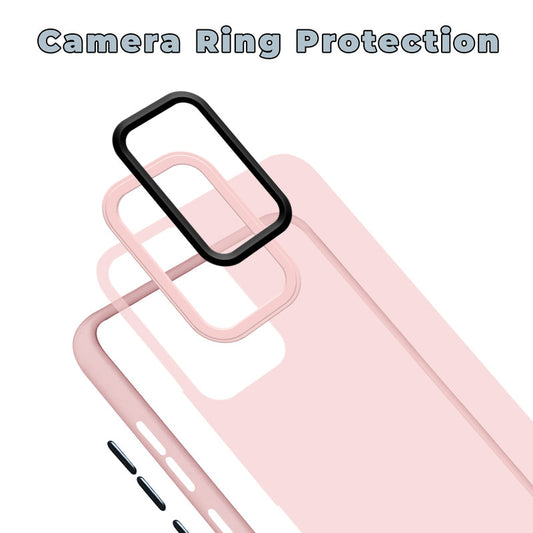 Translucent Matte with Shiny Camera Ring Back Cover for Vivo Y02s