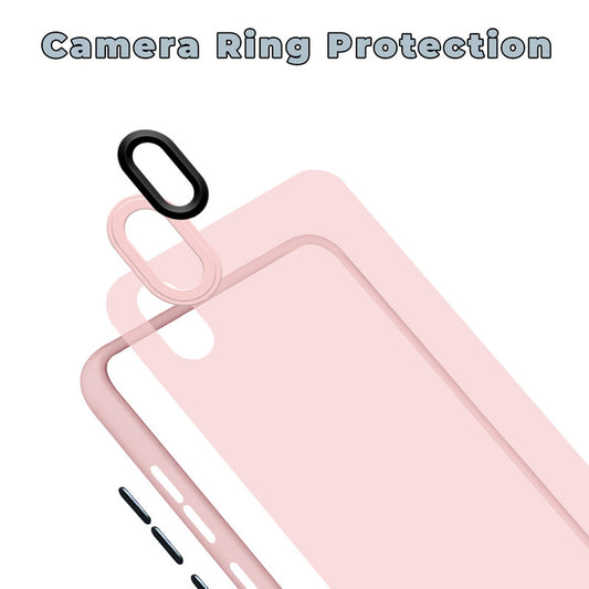 Translucent Matte with Shiny Camera Ring Back Cover for Vivo V11 Pro