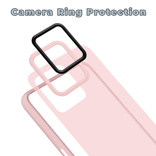 Translucent Matte with Shiny Camera Ring Back Cover for Realme C35