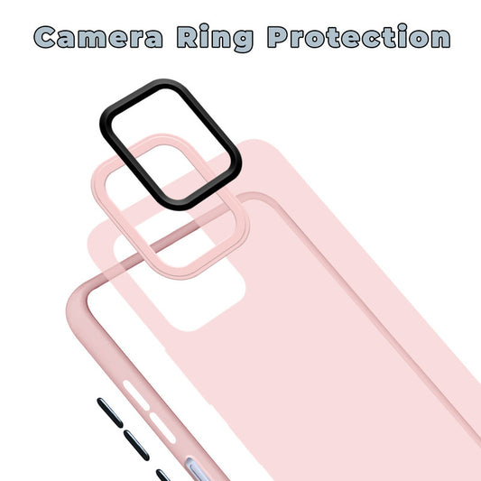 Translucent Matte with Shiny Camera Ring Back Cover for Vivo Y15S