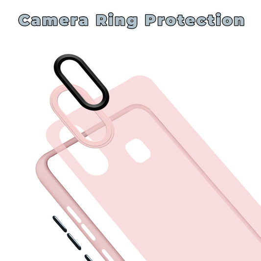 Translucent Matte with Shiny Camera Ring Back Cover for Vivo Y93