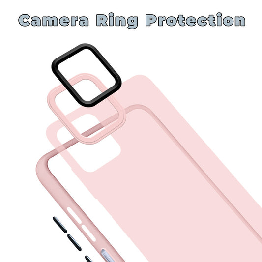 Translucent Matte with Shiny Camera Ring Back Cover for Samsung M13 5G