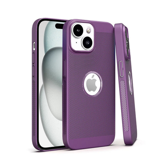 Ultra Slim Full Coverage Heat Sink Case with Honeycomb Mesh Back Cover For Apple iPhone 15