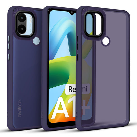 Translucent Matte with Shiny Camera Ring Back Cover for Redmi A1 Plus