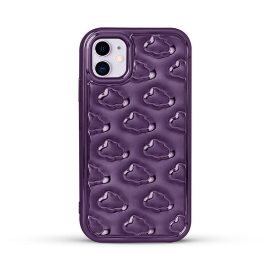 3D Cute Cloud Pattern Back Cover for Apple iPhone 12