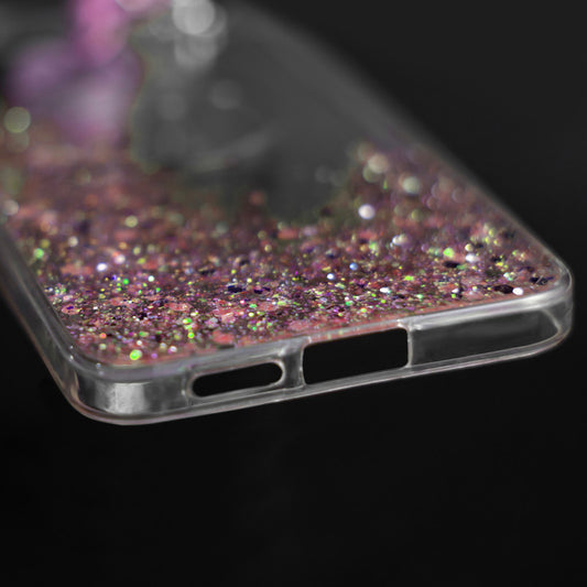 Transparent Glitter Butterfly Latkan Back Cover For Redmi 9i