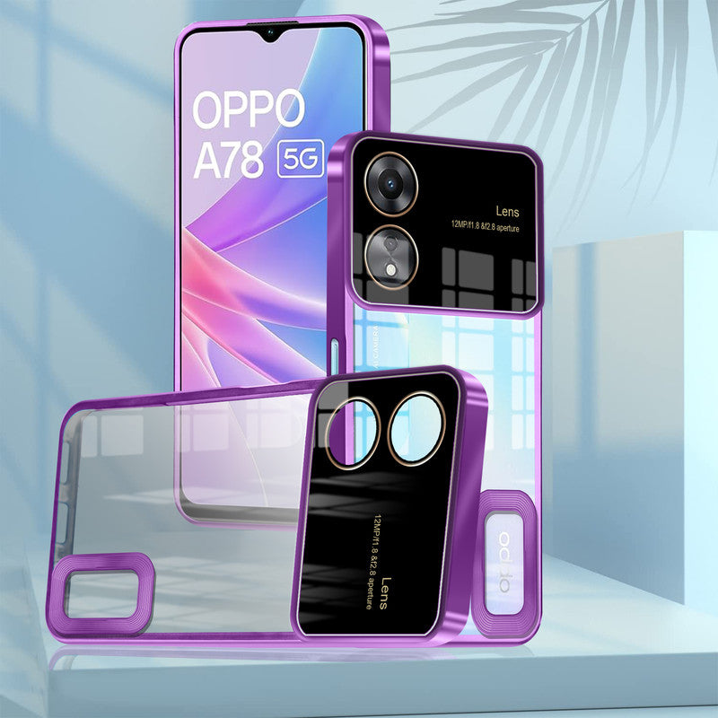 Transparent Camera Lens Protection Back Cover for Oppo A78 5G