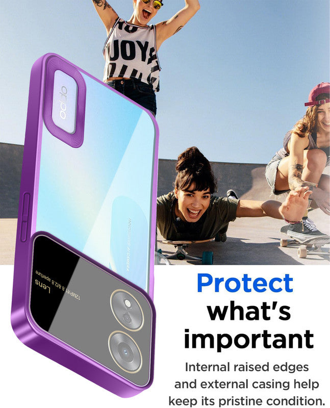 Transparent Camera Lens Protection Back Cover for Oppo A78 5G