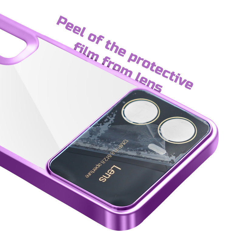 Transparent Camera Lens Protection Back Cover for Oppo A78 5G