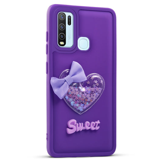 Bow Heart Cute Phone Back Cover for Vivo Y50