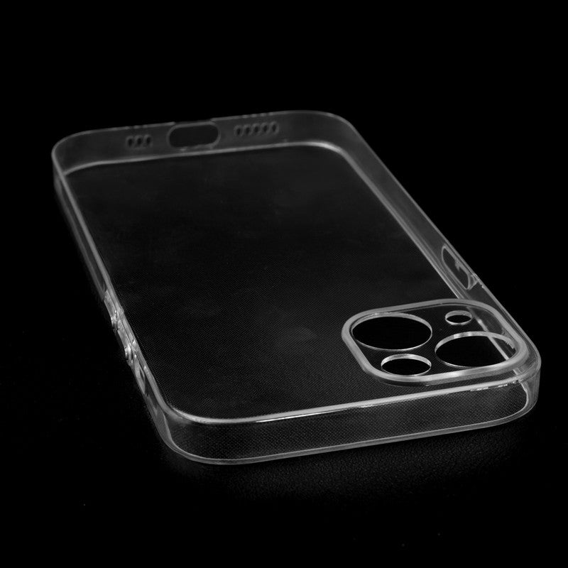 Transparent Back with Color Buttons Back Cover for Apple iPhone 13