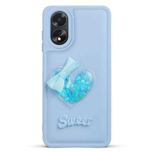 Bow Heart Cute Phone Back Cover for Oppo A18