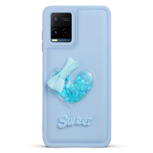 Bow Heart Cute Phone Back Cover for Vivo Y21