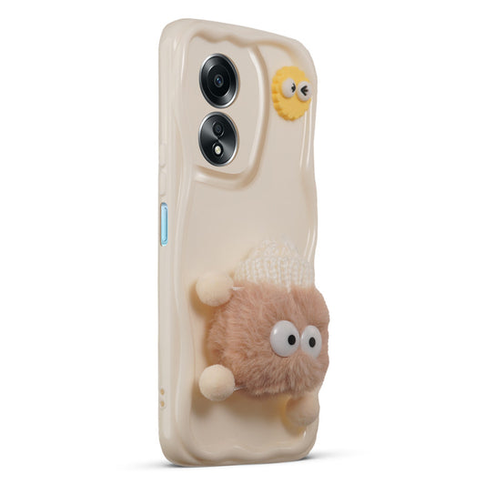 Wave Cute 3D Cartoon Back Cover Case for Oppo A58 4G