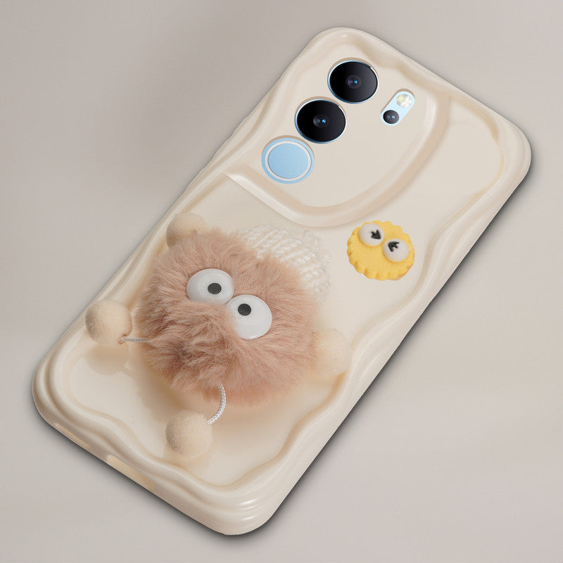 Wave Cute 3D Cartoon Back Cover Case for Vivo V29 5G