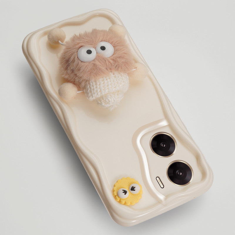 Wave Cute 3D Cartoon Back Cover Case for Vivo V29e 5G