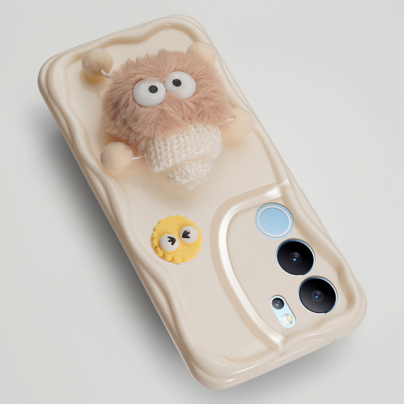 Wave Cute 3D Cartoon Back Cover Case for Vivo V29 5G