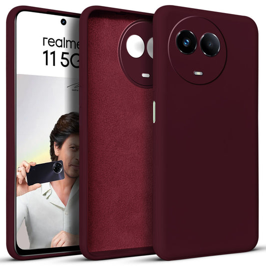 Premium Matte Silicone Back Cover for Realme 11 5G