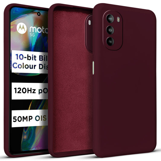 Premium Matte Silicone Back Cover for Motorola Moto G82 5G