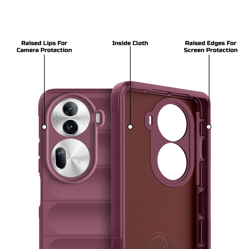 Soft Silicone Comfort Grip Back Cover Case For Oppo Reno 11 Pro 5G