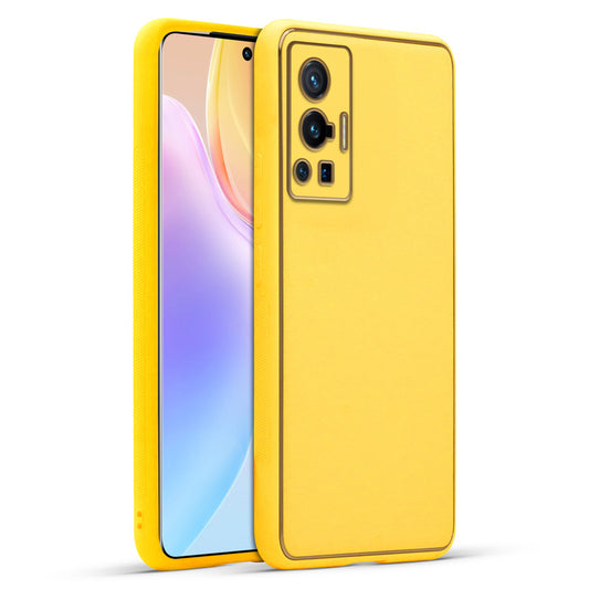 Electroplated Frame Leather Back Cover for Vivo X70 Pro 5G